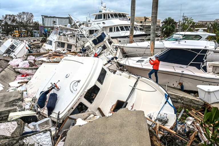 Le port de Fort Myers (Floride) ravagé par l'ouragan Ian