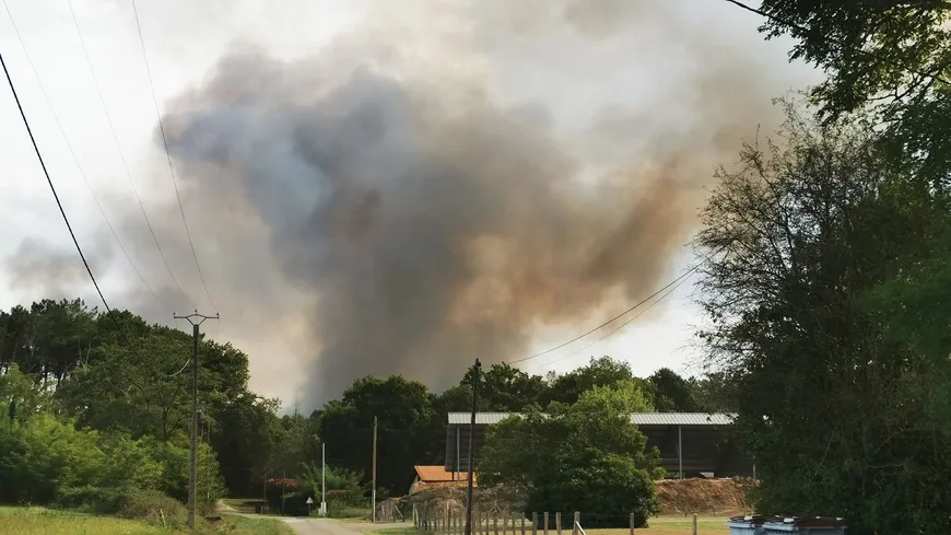 Incendie à Herm (Landes) ce 12 septembre 2022
