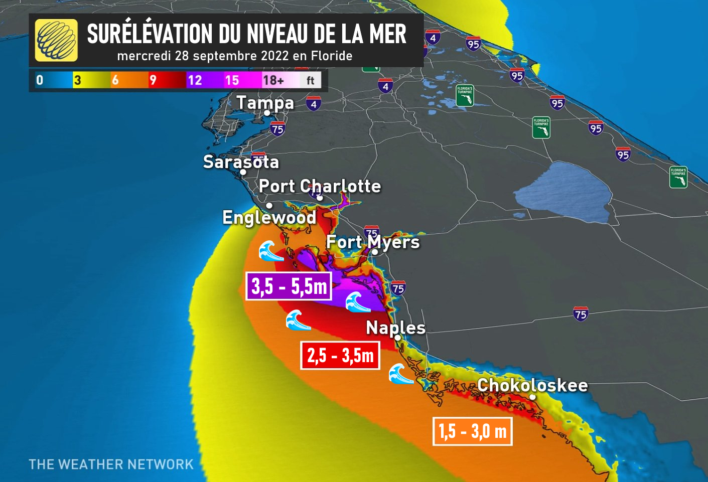 Surélévation du niveau de la mer en Floride