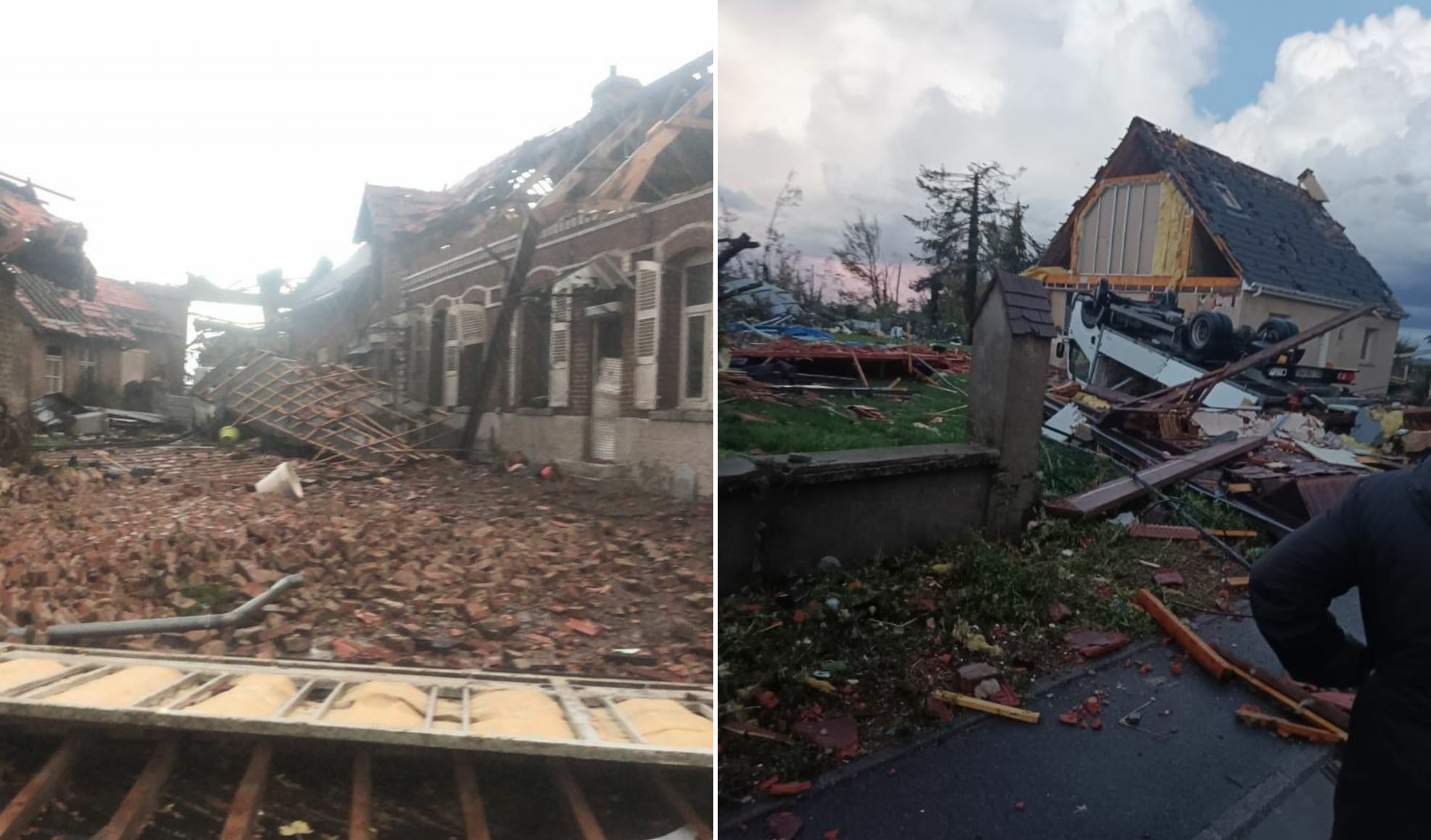 Lourds dégâts à Bihucourt (62) après la tornade