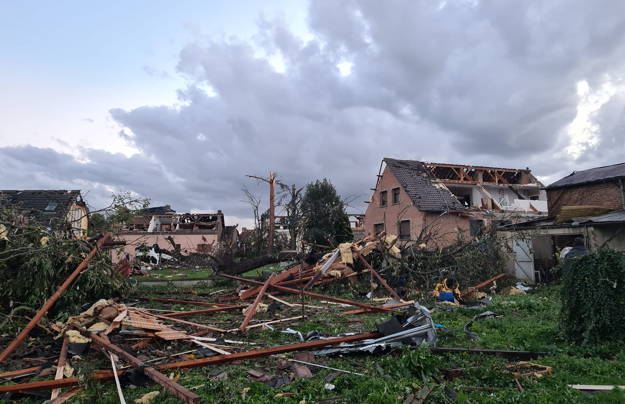 Gros dégâts à Bihucourt (62) après la tornade le dimanche 23 octobre 2022