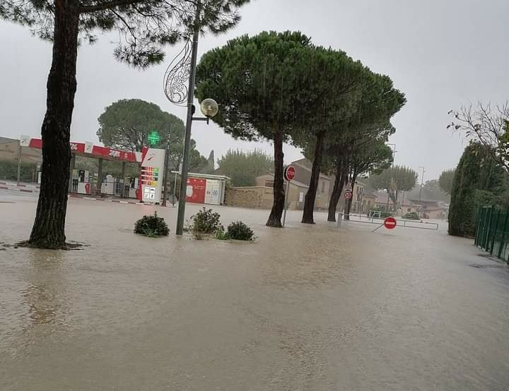 Inondations à Camaret (84) ce mercredi 9 novembre