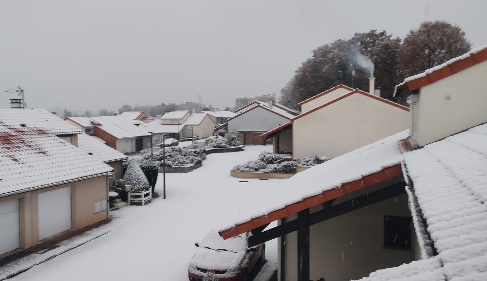 Neige à Cholet ce dimanche 11 décembre