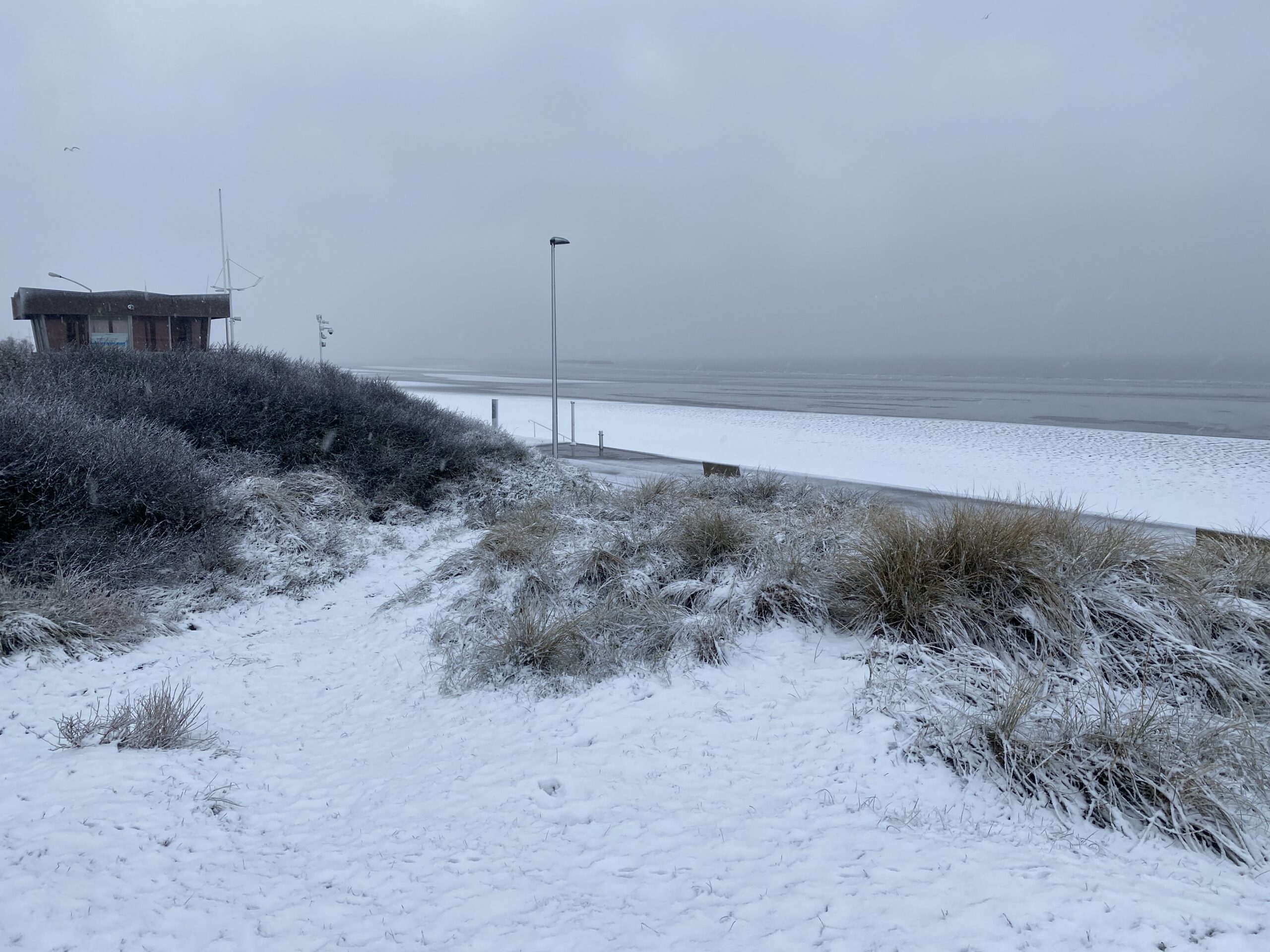 3 cm de neige à Dunkerque (59) ce mercredi 8 mars 2023