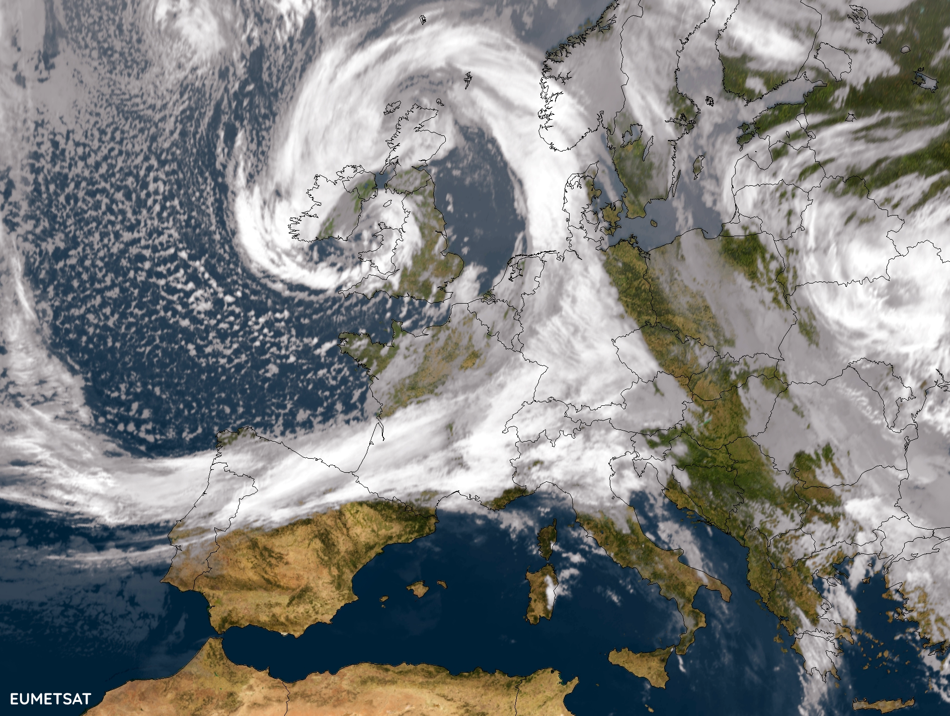 Tempête Noa sur les Îles Britanniques ce mercredi 12 avril 2023