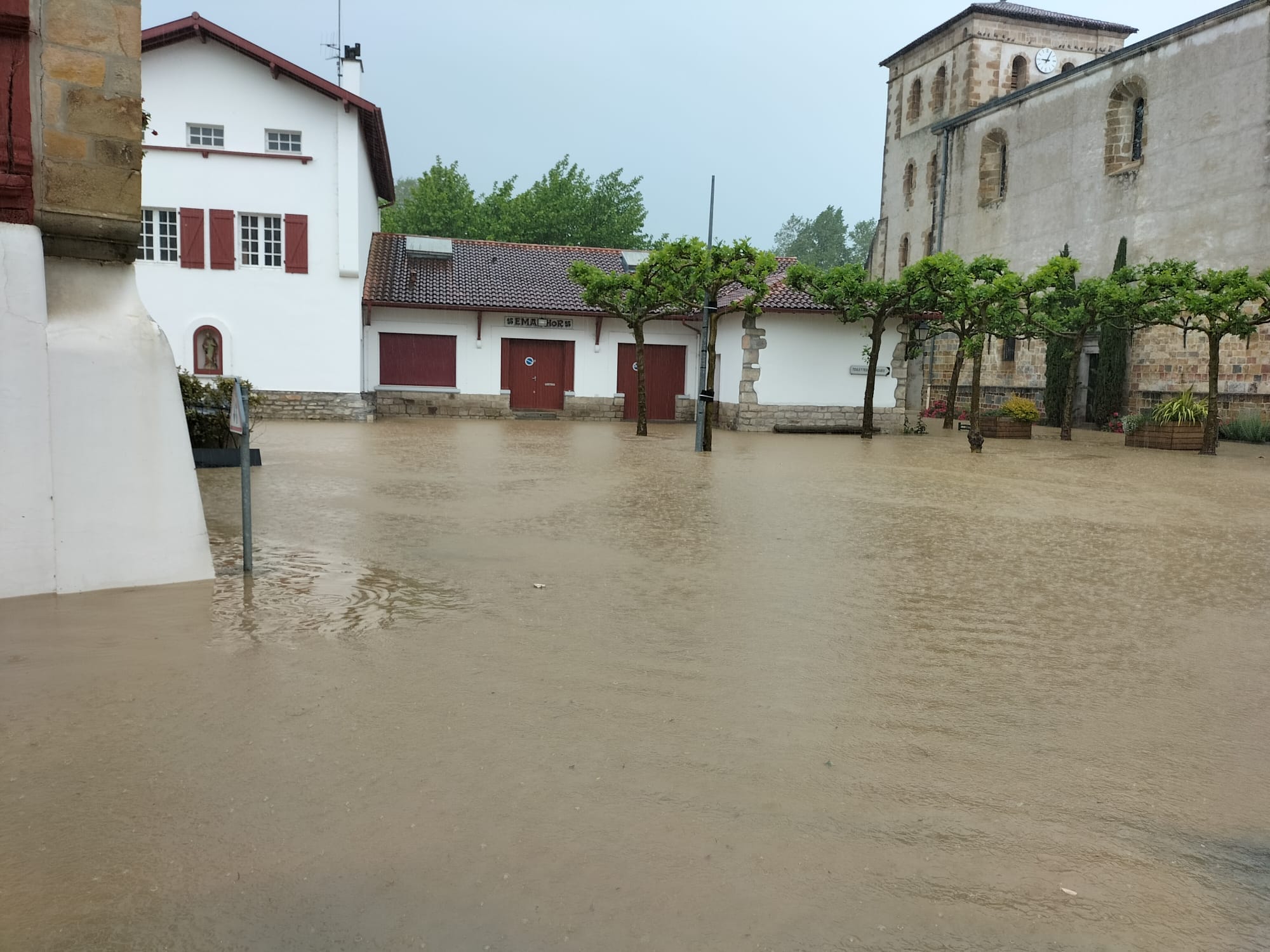 Inondations à Saint-Pée-sur-Nivelle ce samedi 13 mai 2023 