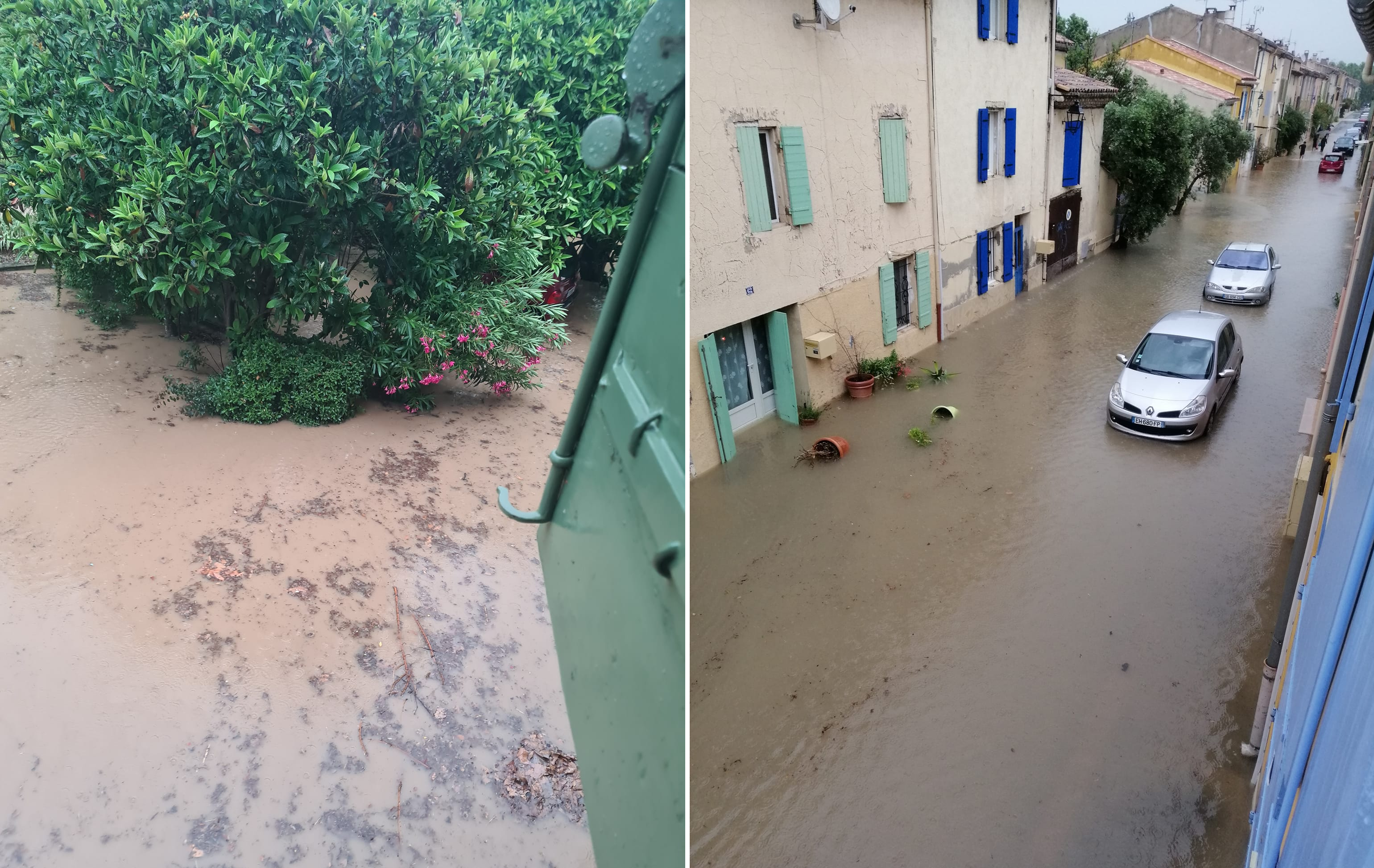 Inondations à Charleval (13) le mardi 13 juin 2023