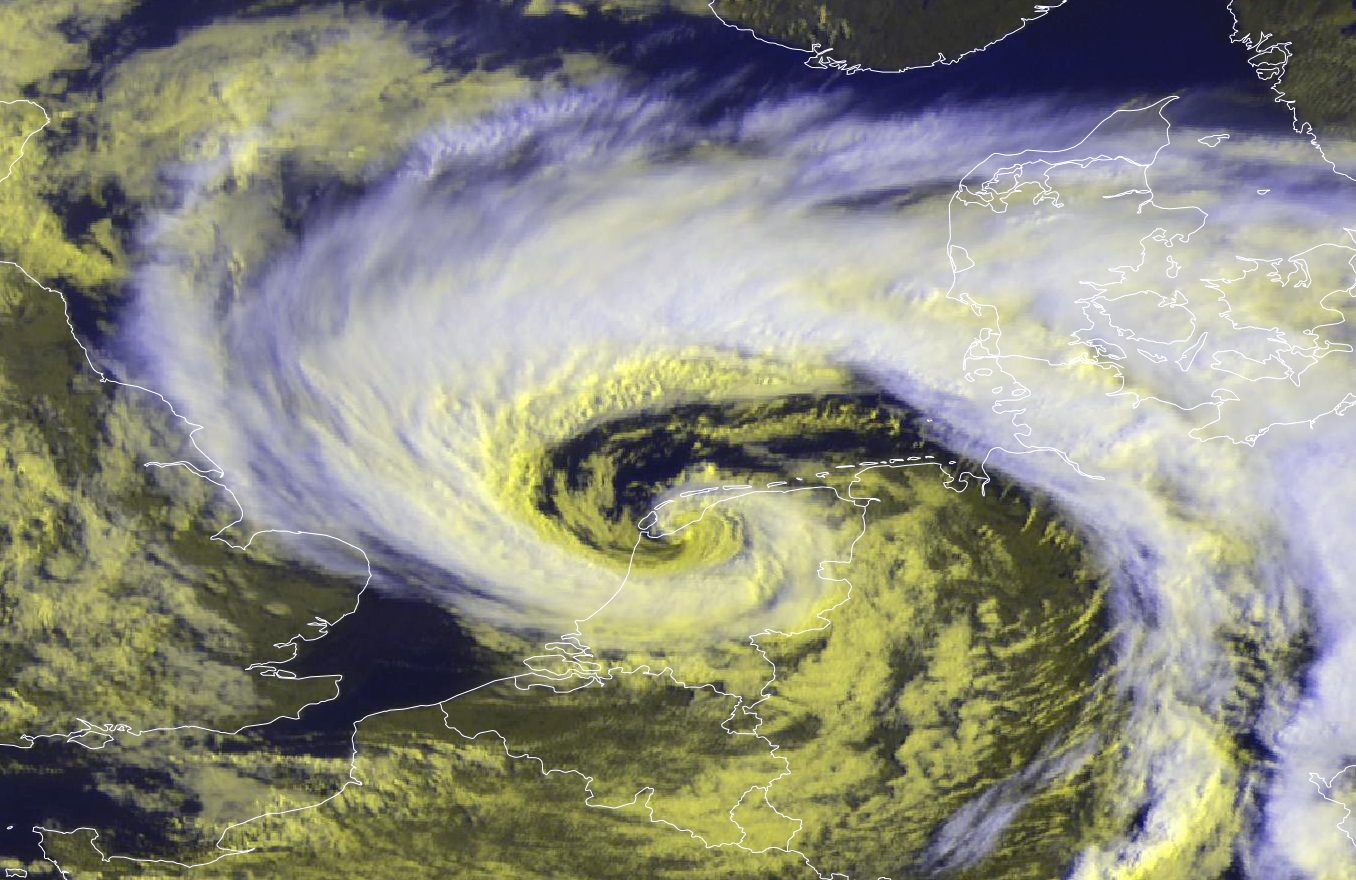 La tempête Poly frappant les Pays-Bas en matinée du mercredi 5 juillet 2023
