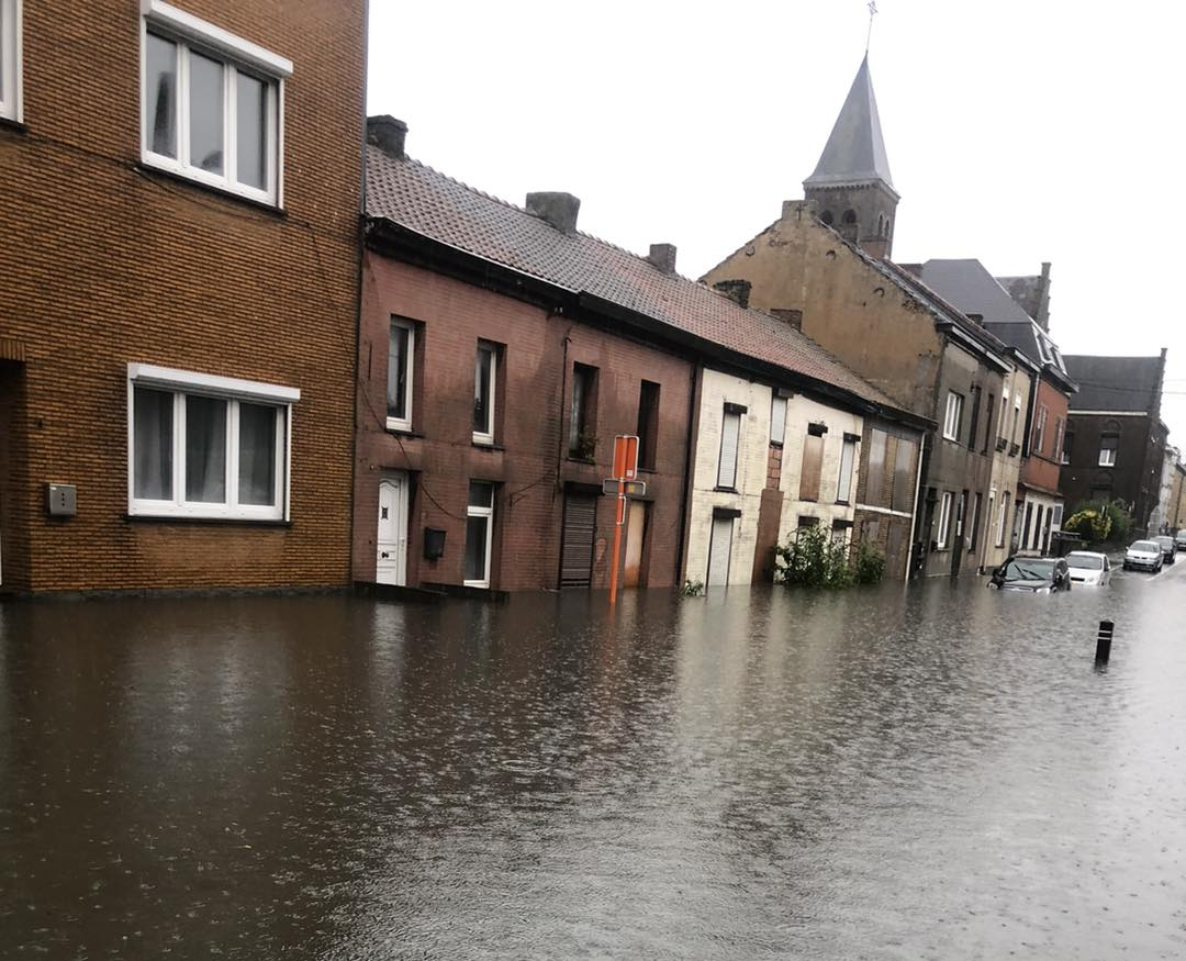 Inondations à La Louvière en Belgique ce vendredi 25 août 2023