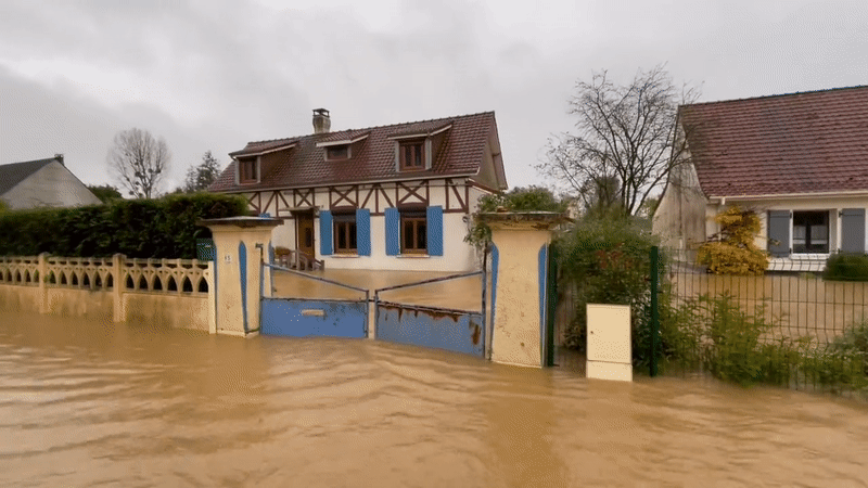 Inondations à Estrée (62) ce vendredi 11 novembre 2023