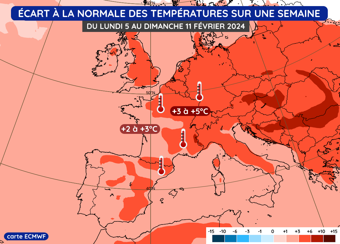 Anomalie thermique en semaine du 5 au 11 février 2024