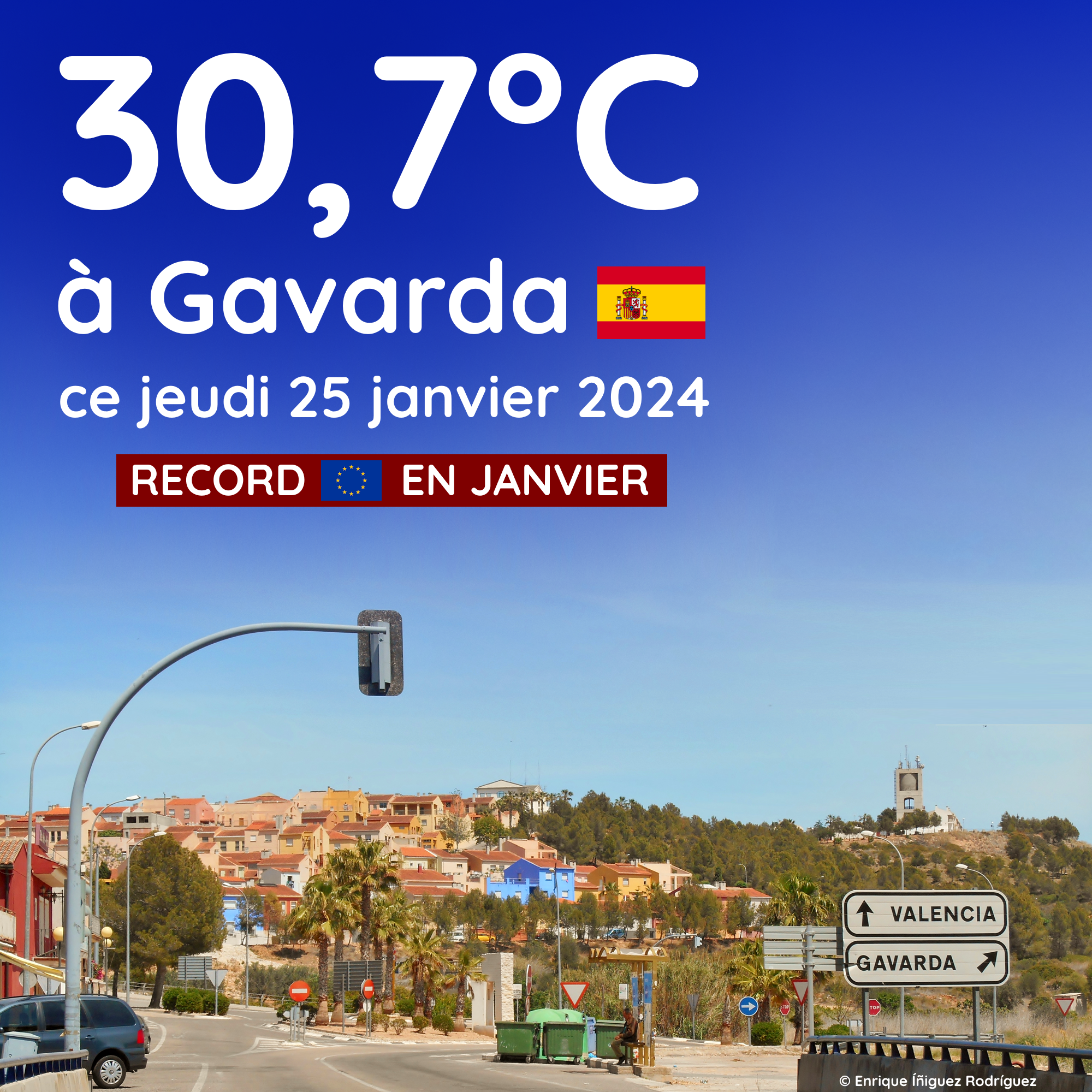 30,7°C à Gavarda en Espagne ce jeudi 25 janvier 2024, un record européen ! 