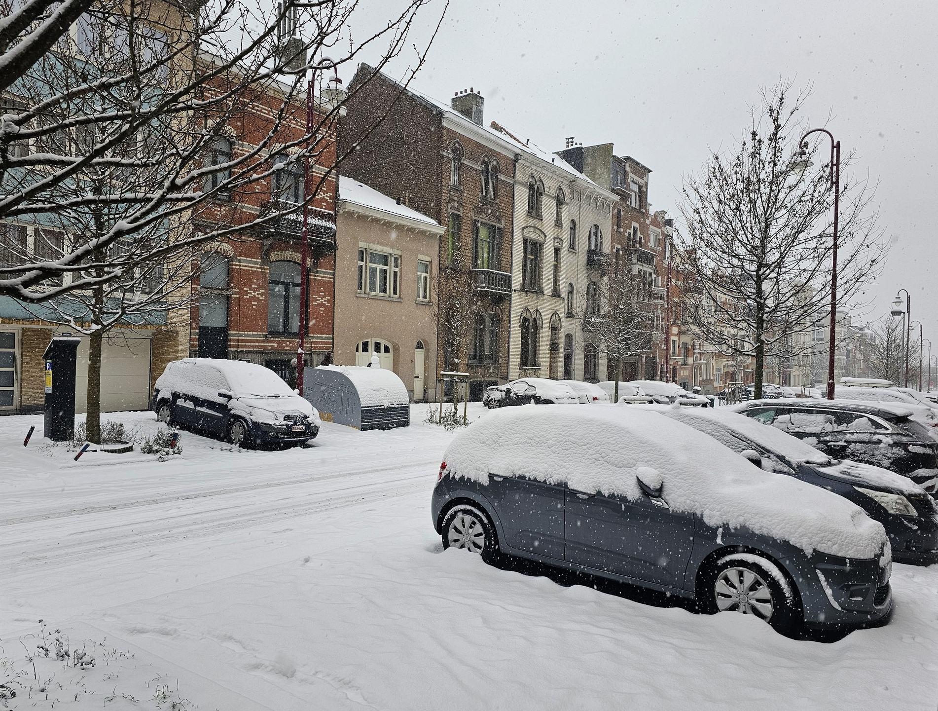10 cm de neige à Bruxelles (Belgique) le mercredi 17 janvier 2024