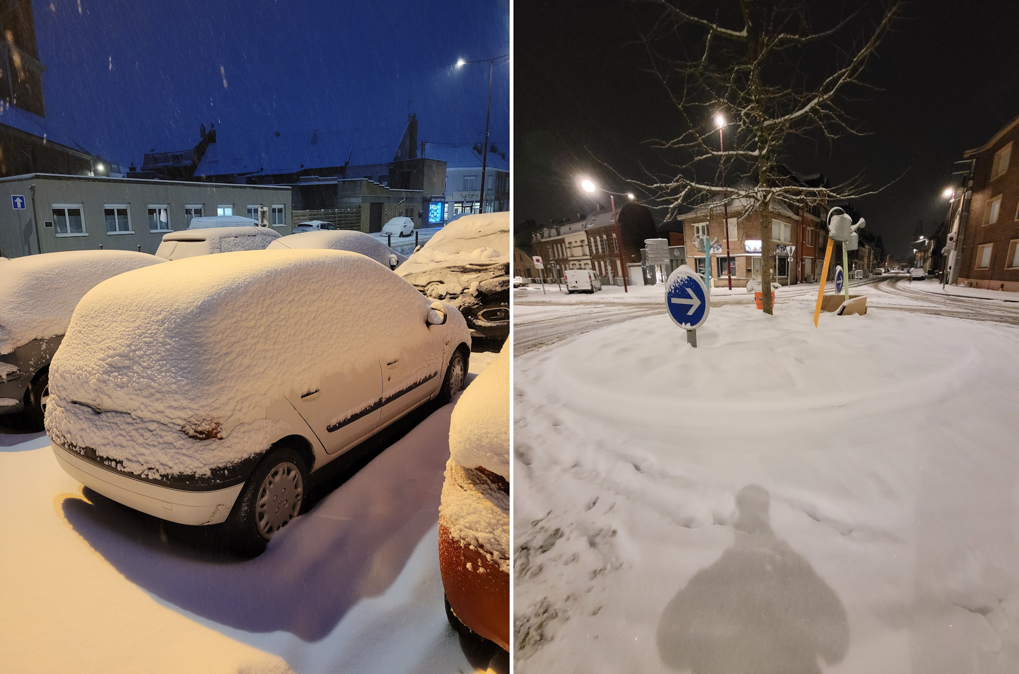 15 cm de neige à Orchies (59) le mercredi 17 janvier 2024 