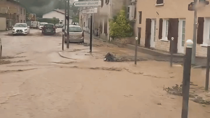 Inondations urbaines à Feyzin (69) ce dimanche 28 avril 2024