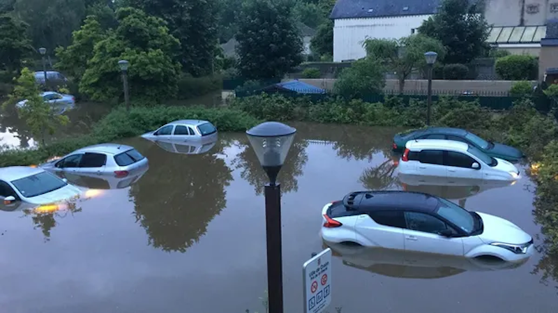 Inondations importantes à Craon (53) ce jeudi 20 juin 2024 