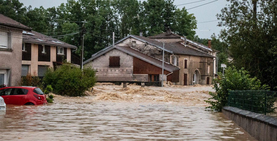 Graves inondations à Damas-et-Bettegney (88) le jeudi 1er août 2024 