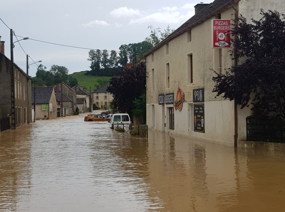 Graves inondations à Saint-Marc-sur-Seine (21) le vendredi 2 août 2024