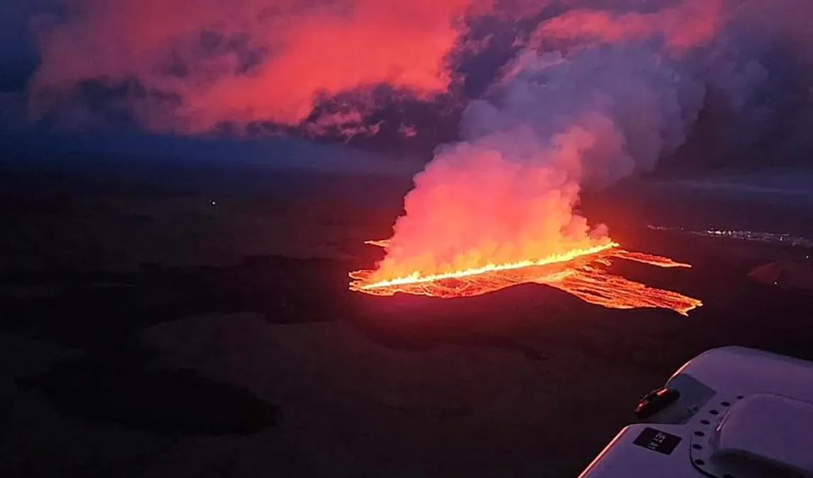 Éruption du Sundhnuksgigarod (Islande) les soir du jeudi 22 août 2024