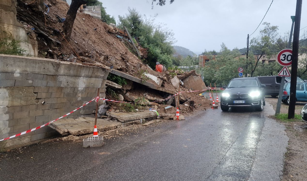 Glissement de terrain à Cavalaire-sur-Mer (83) le samedi 26 octobre 2024