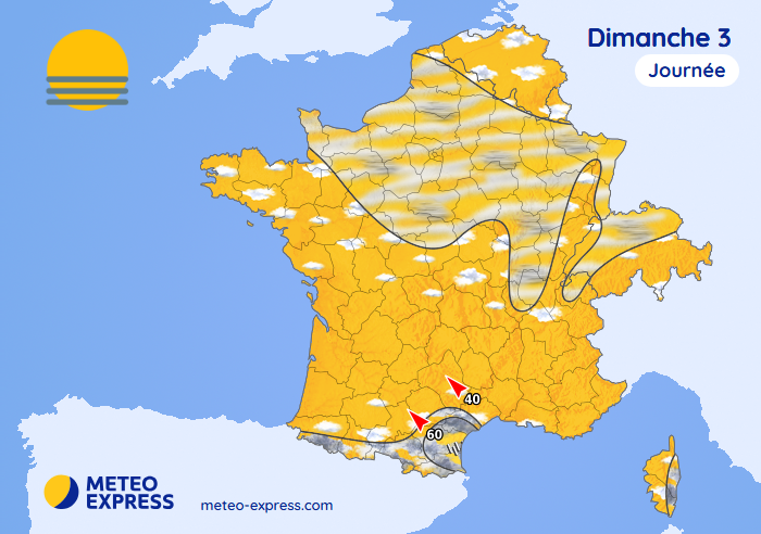 Météo pour le dimanche 3 novembre 2024