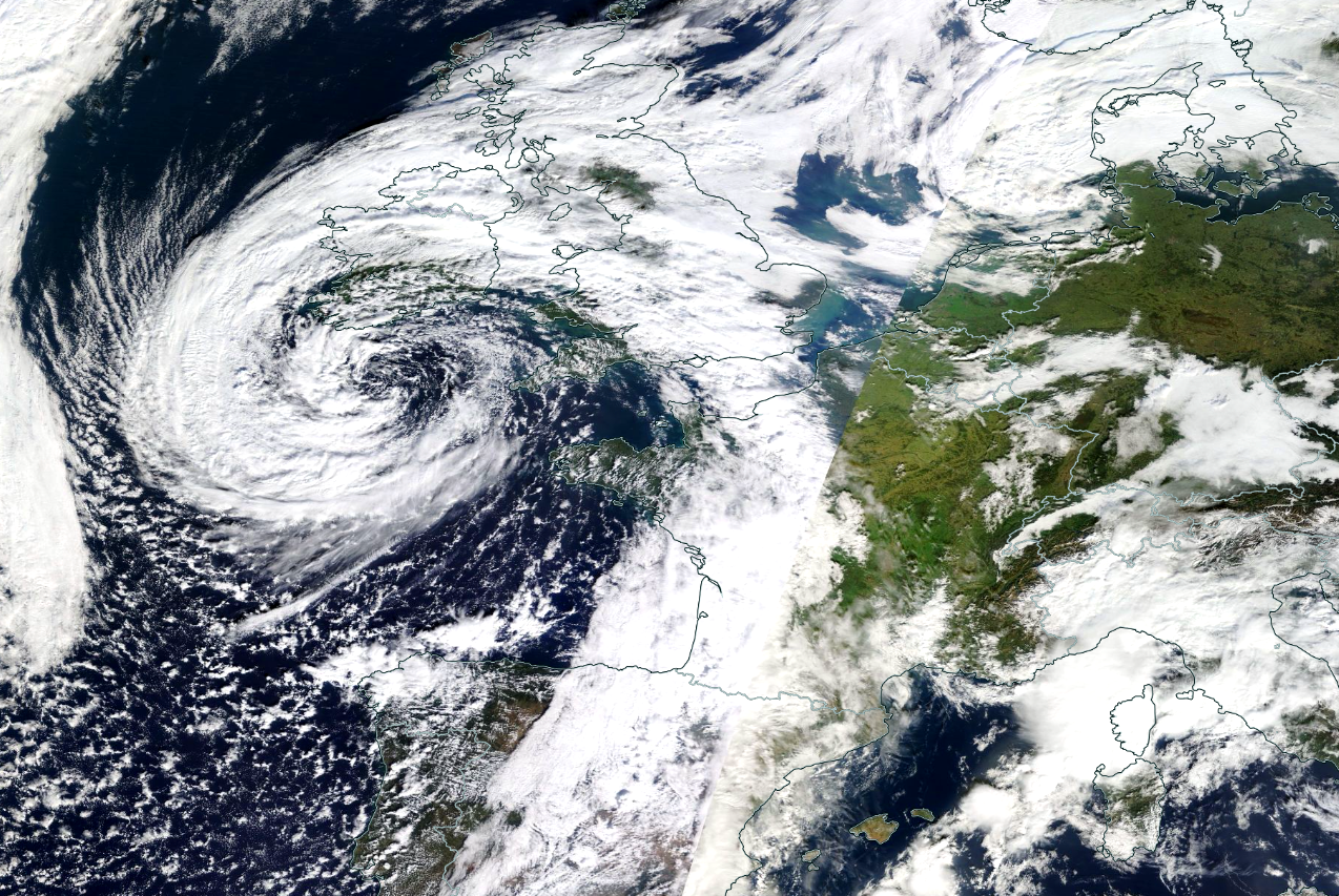 Image satellite en Europe de l'Ouest ce vendredi 25 octobre 2024