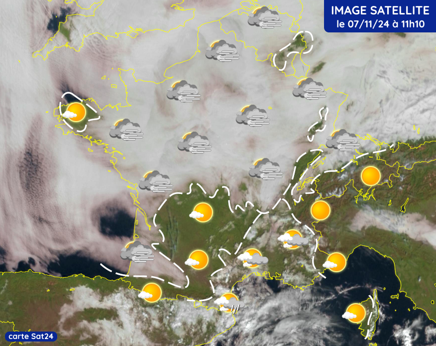 Image satellite du jeudi 7 novembre 2024