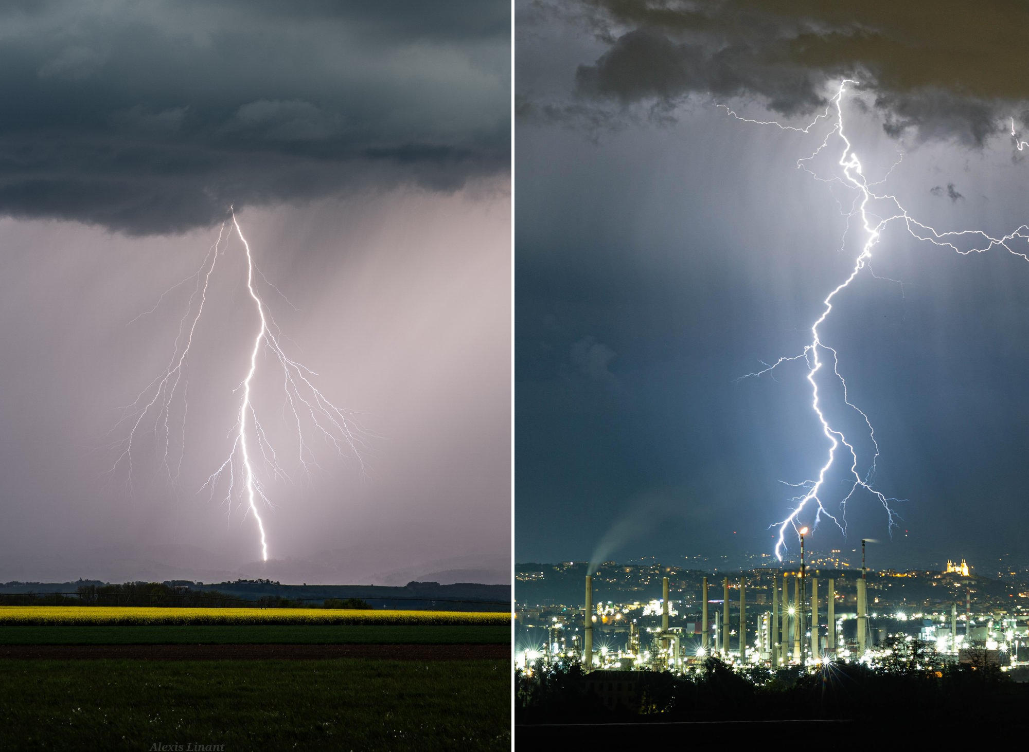 Impacts de foudre à Issoire (63) et Lyon (69) ce lundi 28 avril 2025