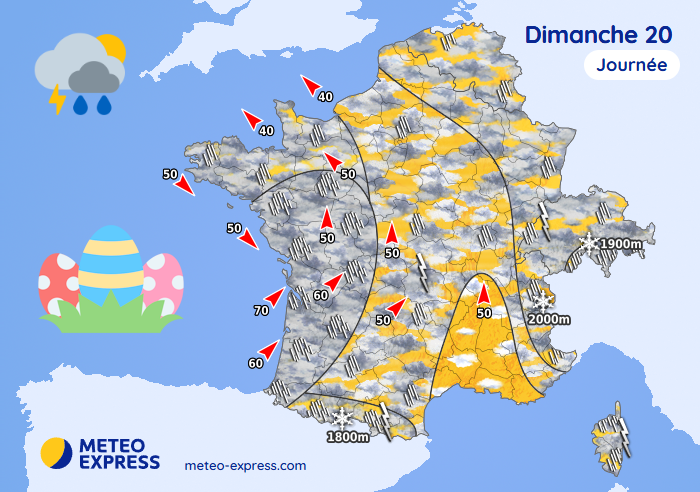 Météo pour le dimanche 20 avril 2025