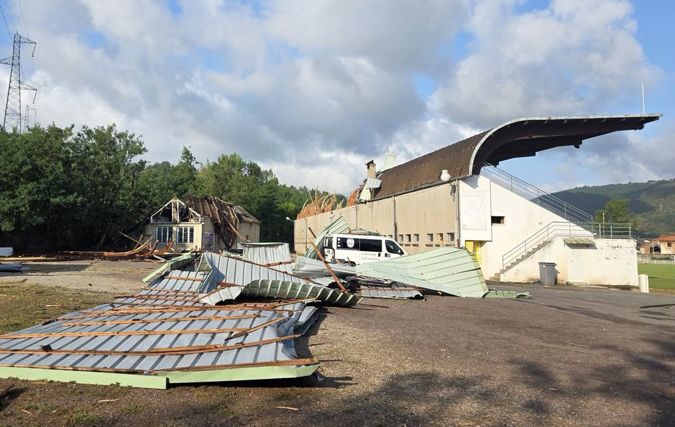 Dégâts de l'orage à Decazeville (12) ce jeudi 26 juin 2025