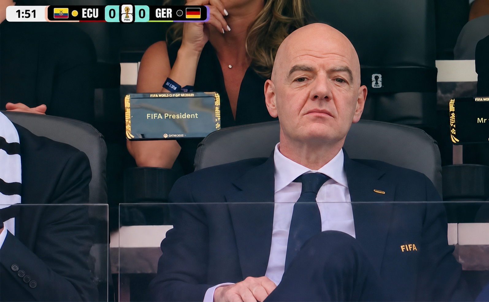 En assistant à la majorité des matchs, le président de la FIFA Gianni Infantino affiche un très lourd bilan carbone
